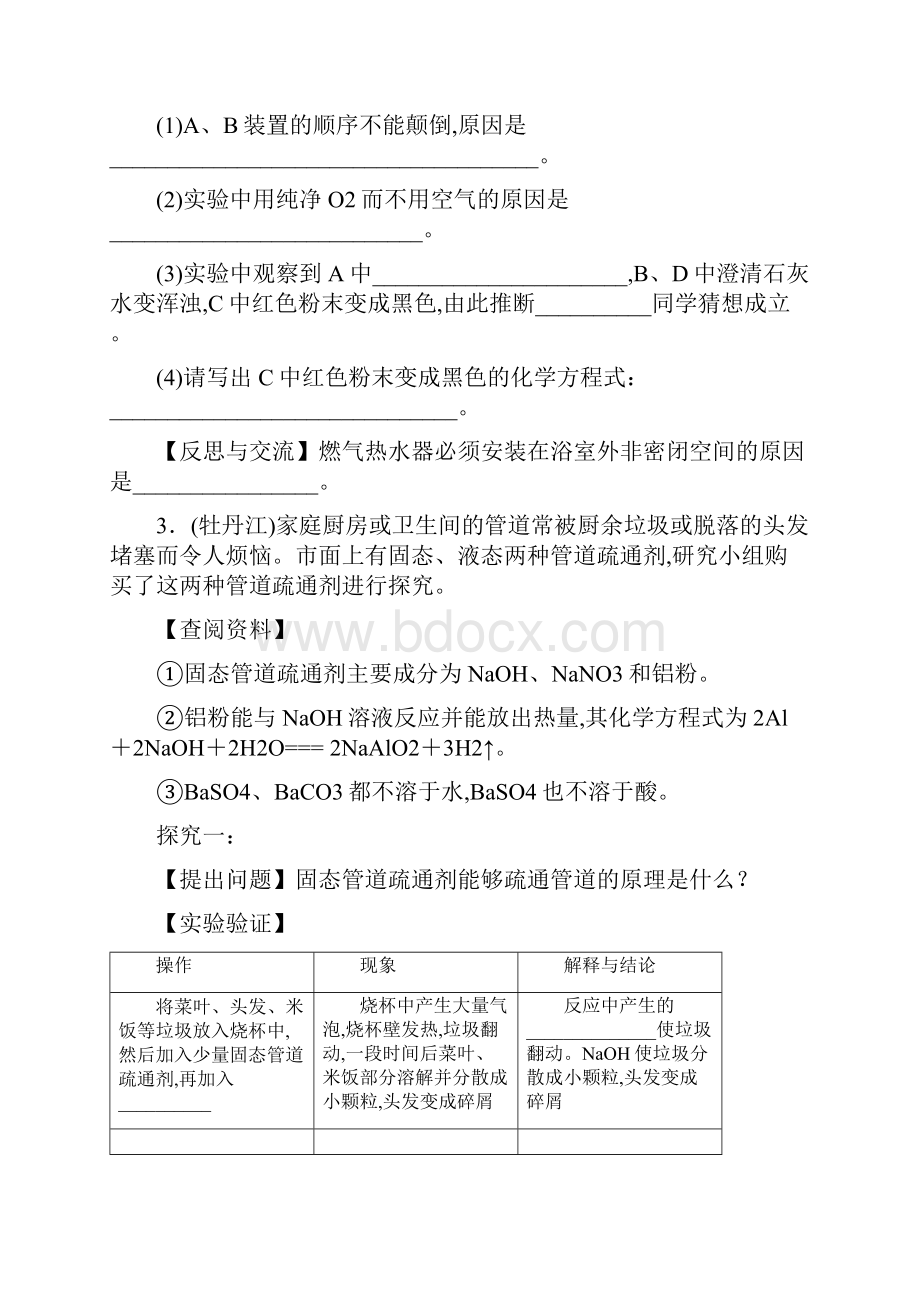 中考化学总复习专题四科学探究课时练习.docx_第3页