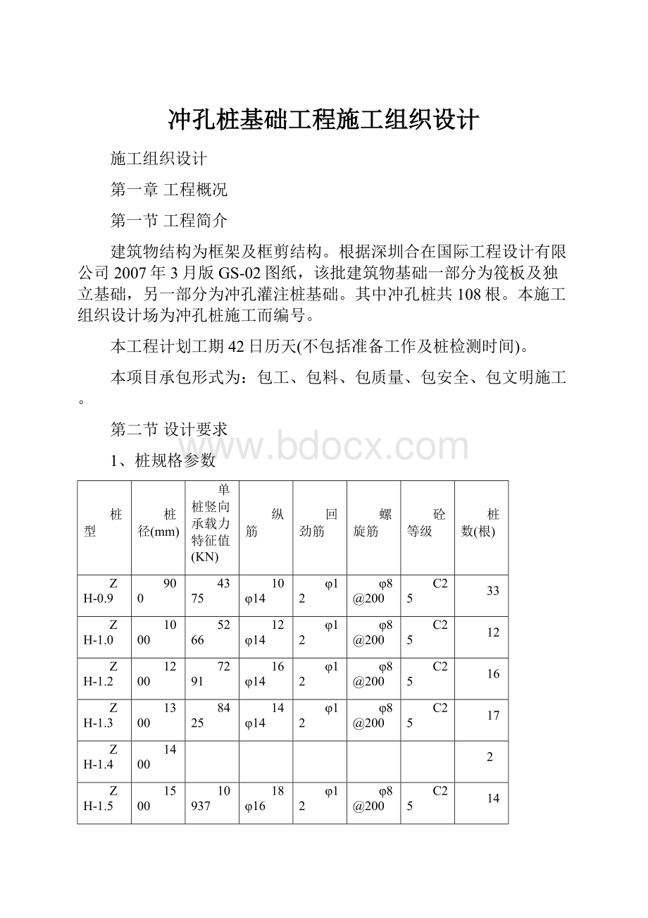 冲孔桩基础工程施工组织设计.docx