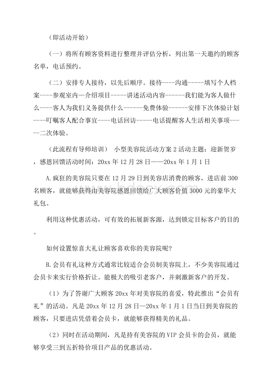 小型美容院活动方案.docx_第3页