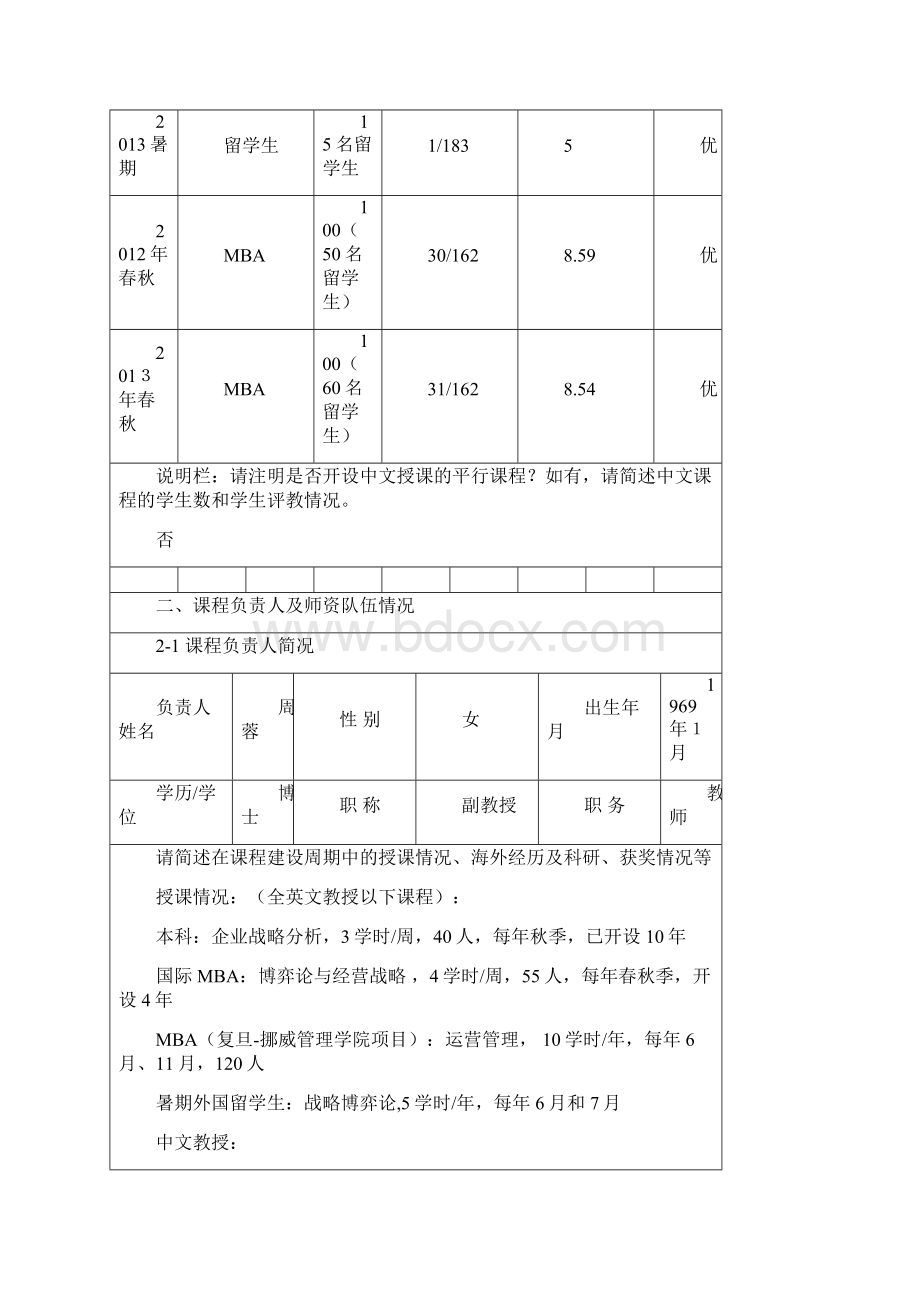 上海高校示范性全英语教学课程建设验收报告书.docx_第3页