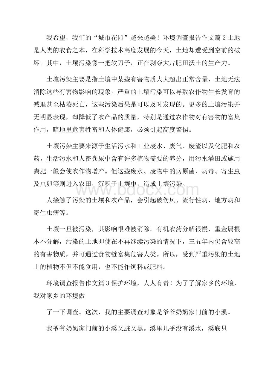 有关环境调查报告作文3篇.docx_第2页