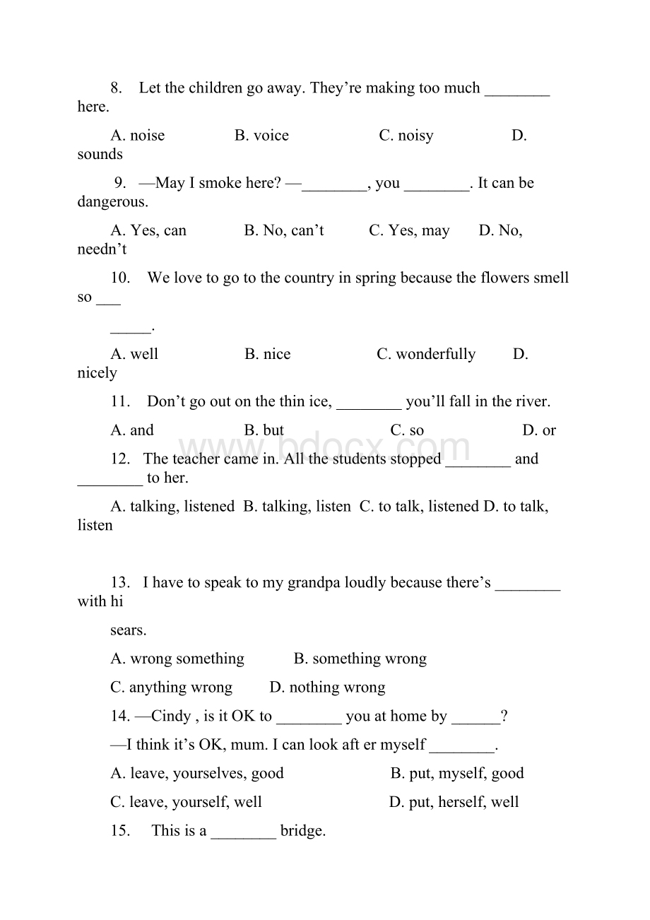 八年级英语下册 Module 5 Problems单元综合试题1 外研版.docx_第2页