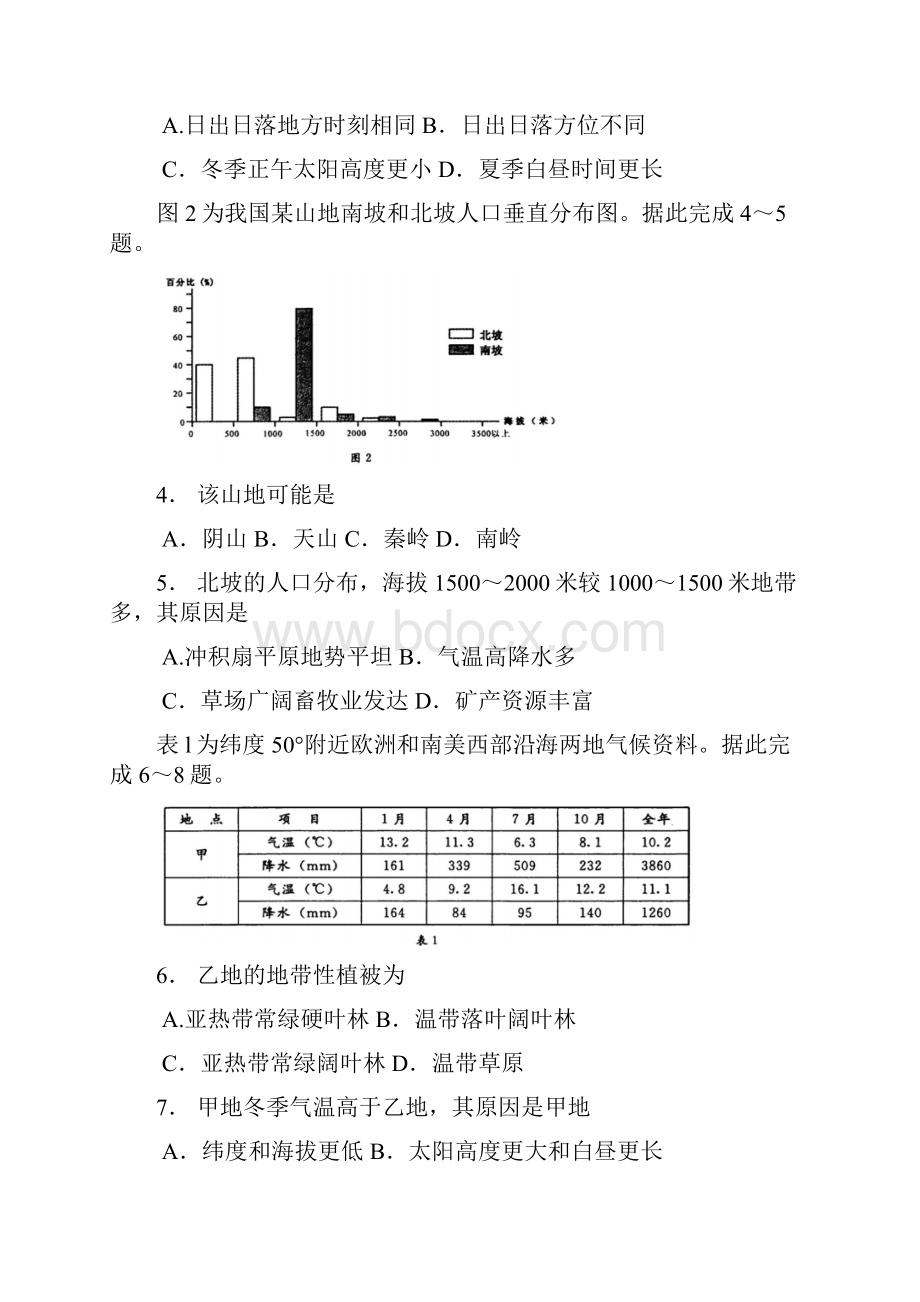 成都市高级高中毕业班第二次诊断性检测文科综合能力测试.docx_第2页