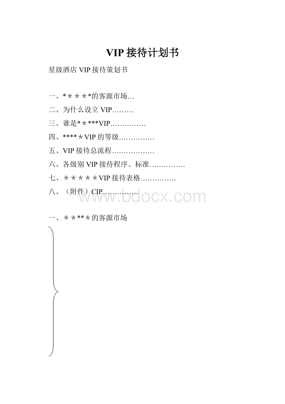 VIP接待计划书.docx