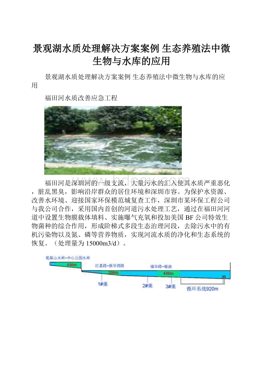 景观湖水质处理解决方案案例 生态养殖法中微生物与水库的应用.docx