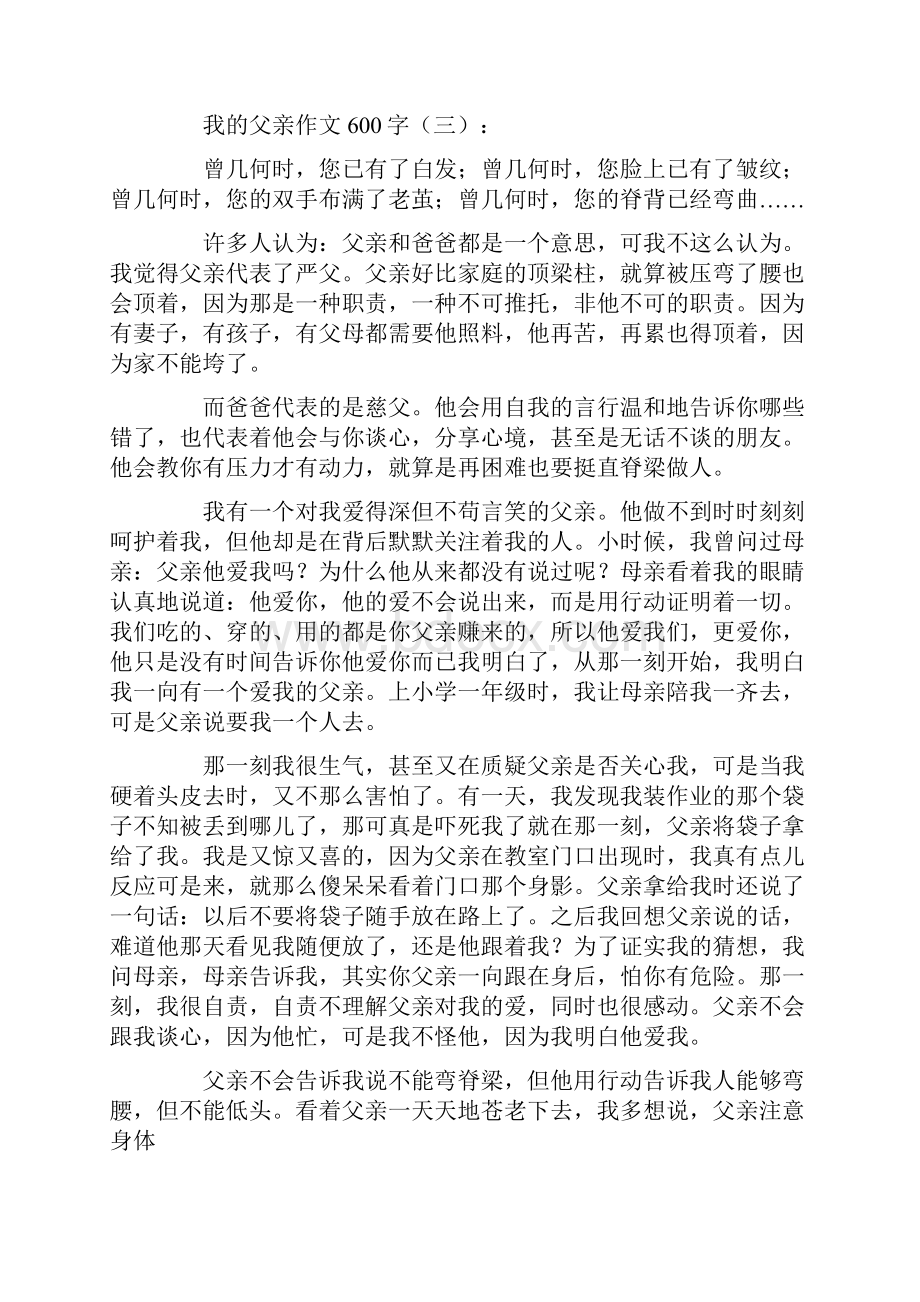 我的父亲作文600字25篇.docx_第3页