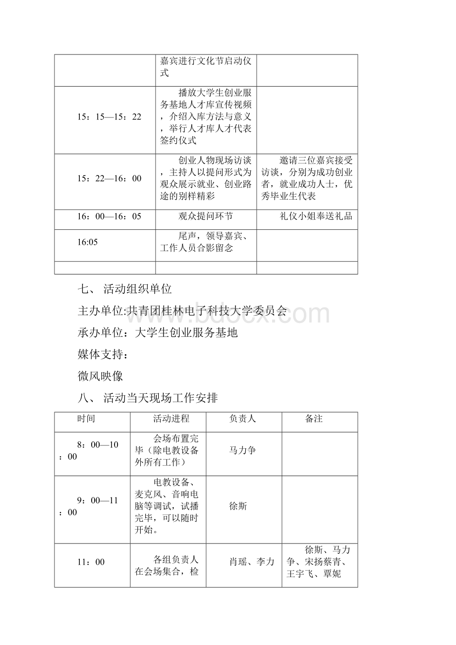 精品文档创新创业文化节启动仪式暨人才库宣讲会策划案.docx_第3页