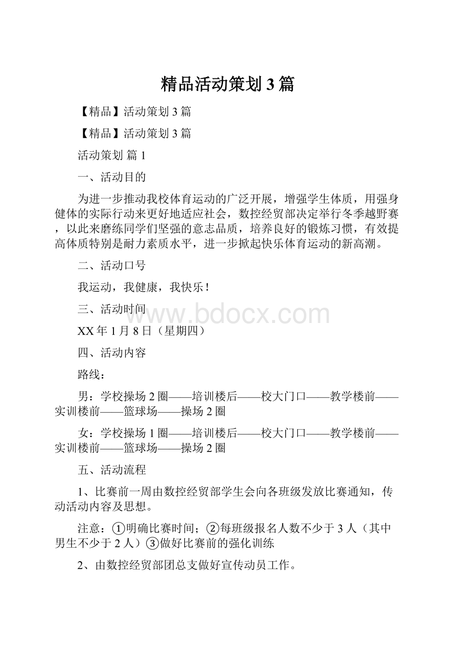 精品活动策划3篇.docx