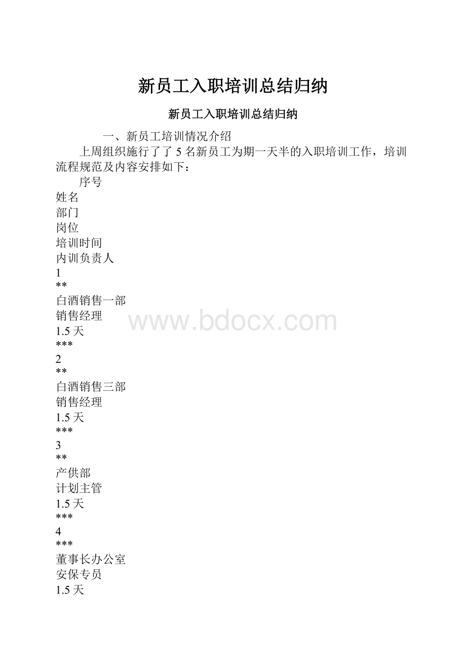 新员工入职培训总结归纳.docx_第1页