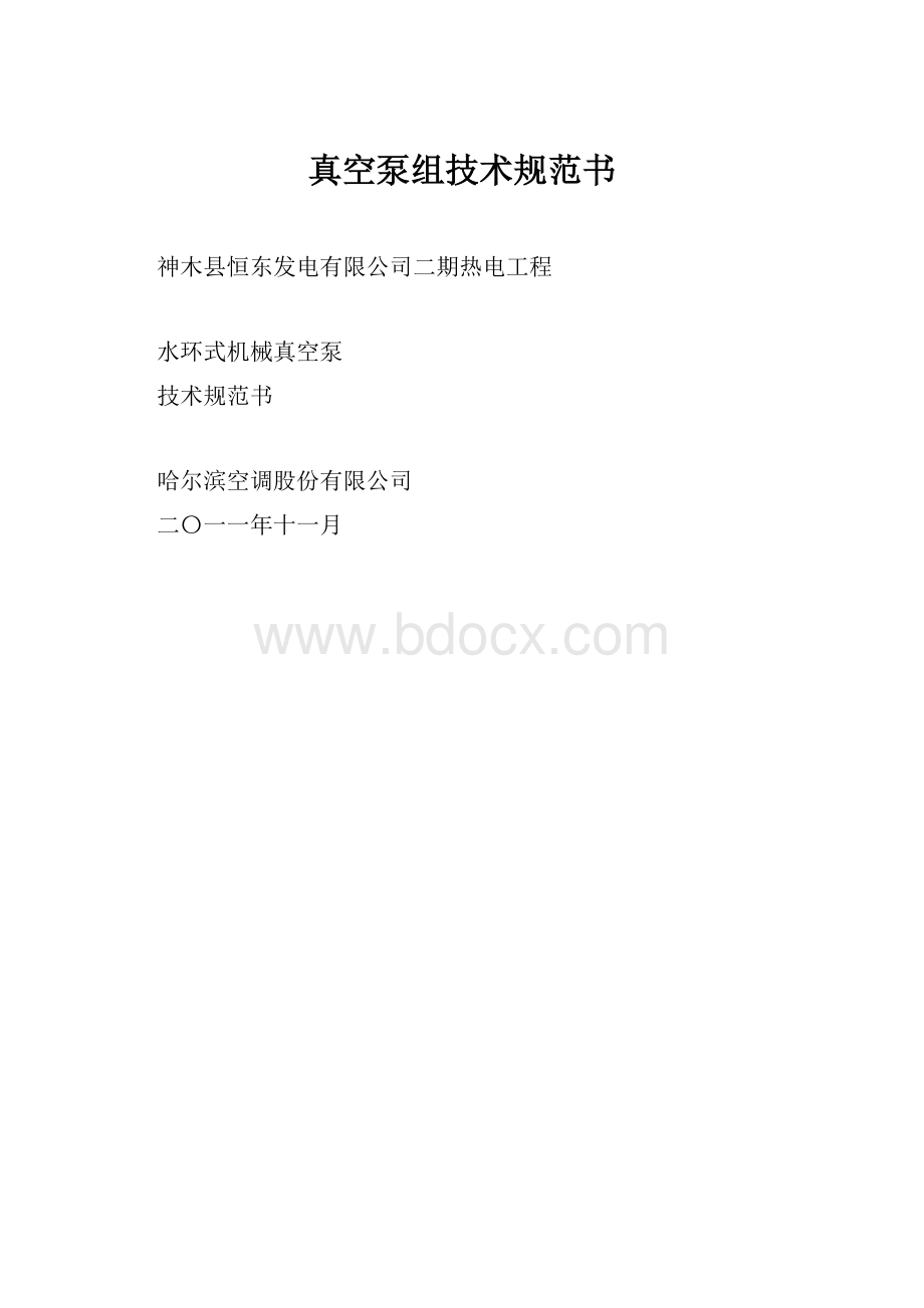 真空泵组技术规范书.docx_第1页