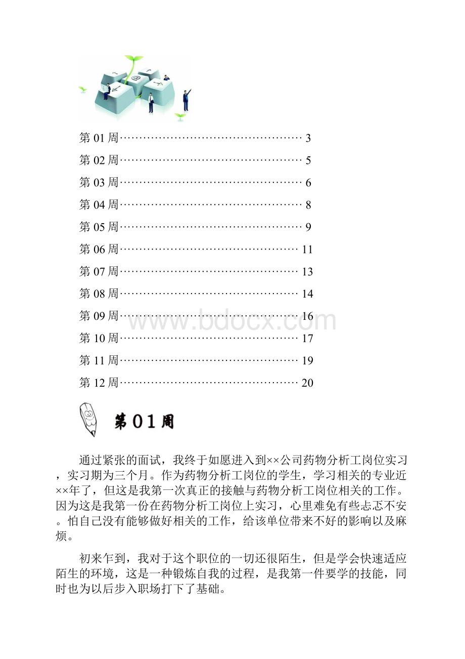 药物分析工岗位实习周记原创范文.docx_第2页