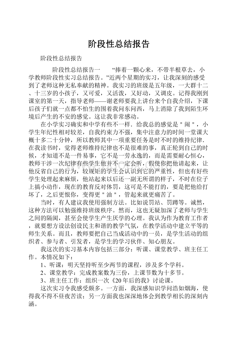 阶段性总结报告.docx_第1页