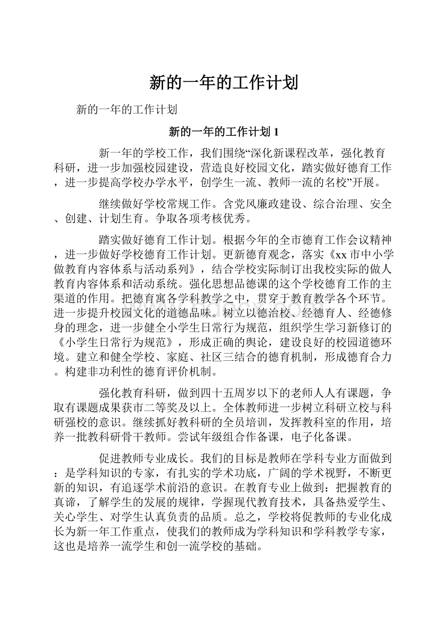 新的一年的工作计划.docx