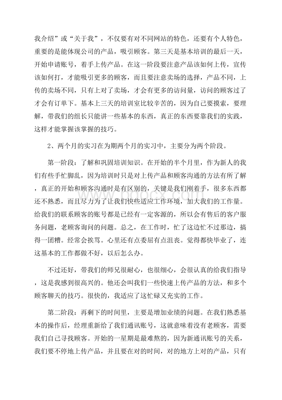 电子商务实习工作报告.docx_第2页