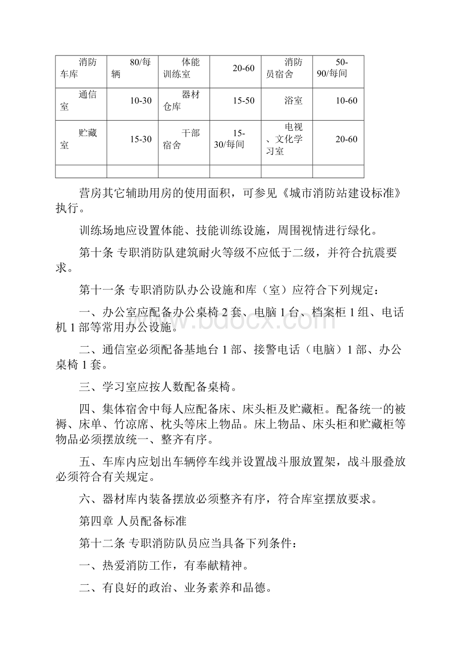 消防知识上海市专职消防队建设标准上海市专职消防队建设标准 精品.docx_第3页