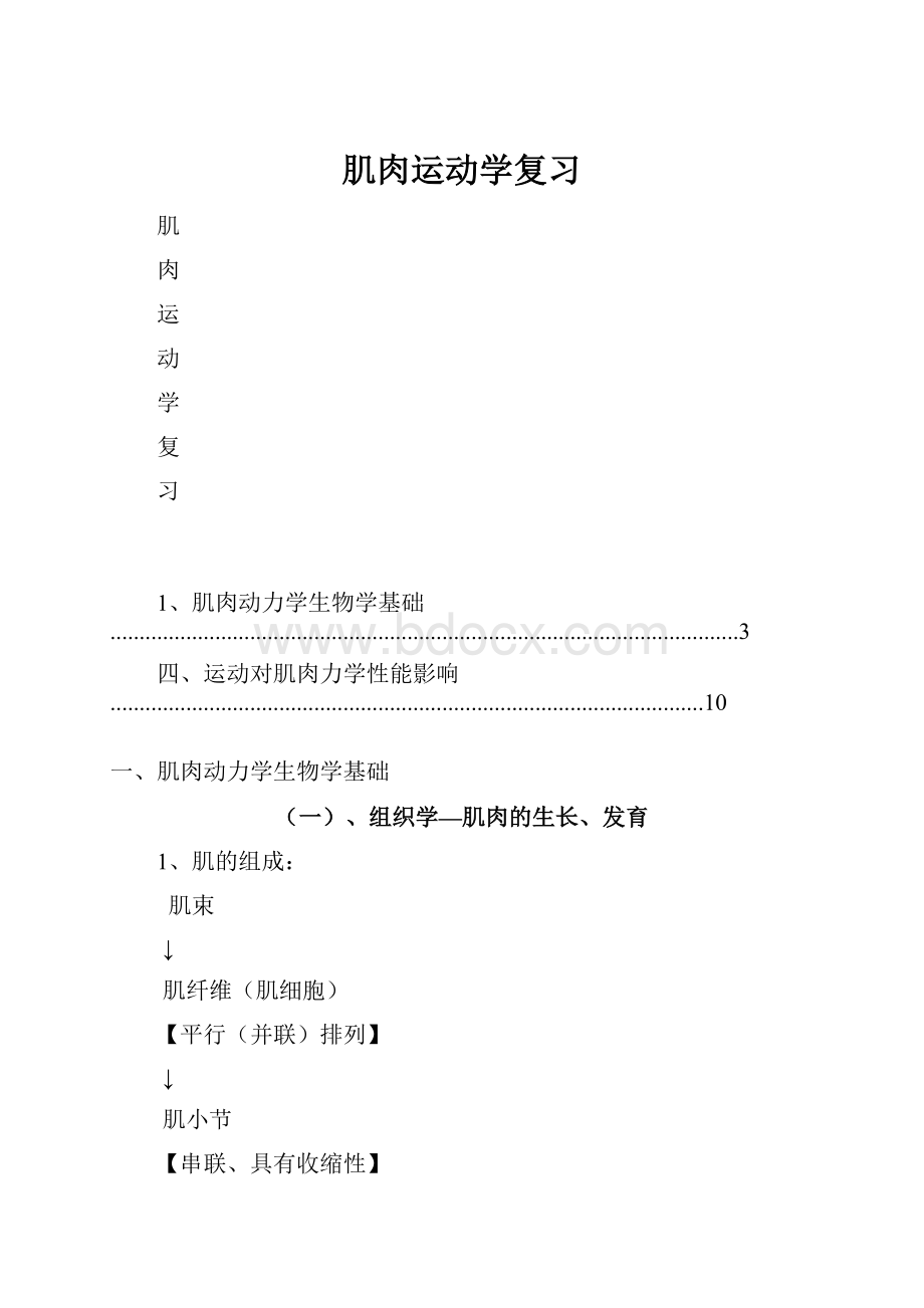 肌肉运动学复习.docx