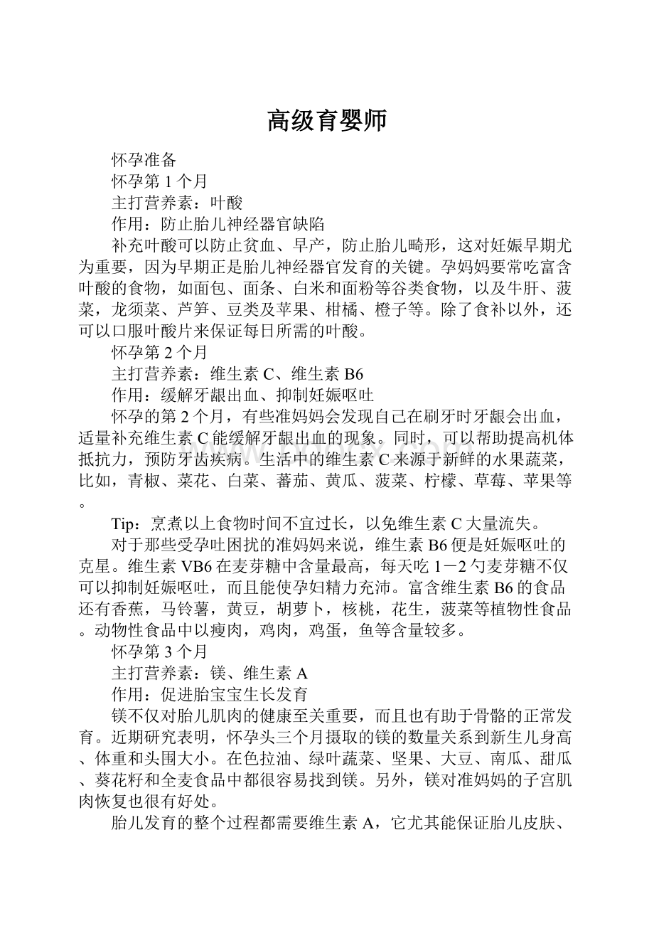 高级育婴师.docx