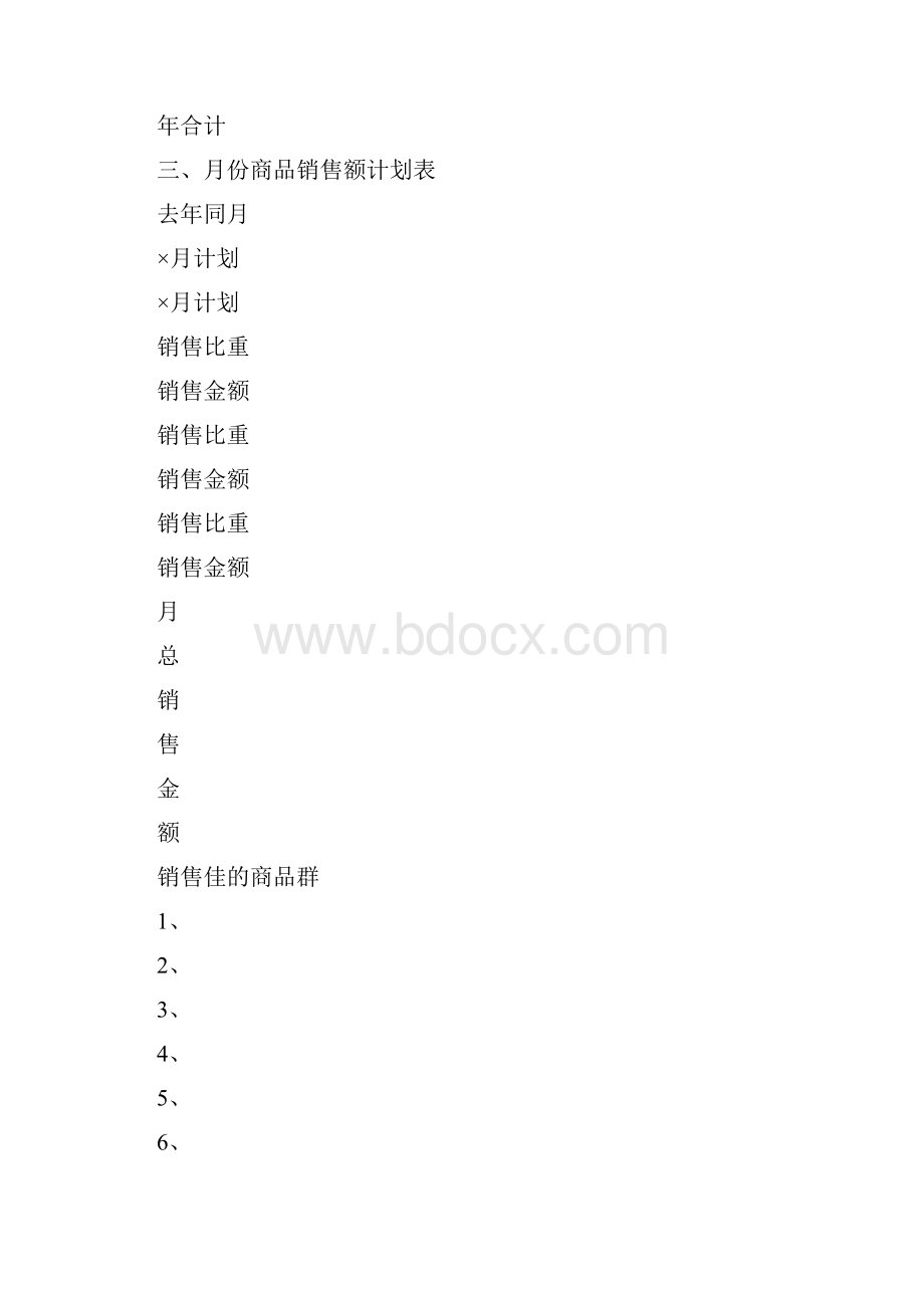 营销计划管理表格常用表单.docx_第3页