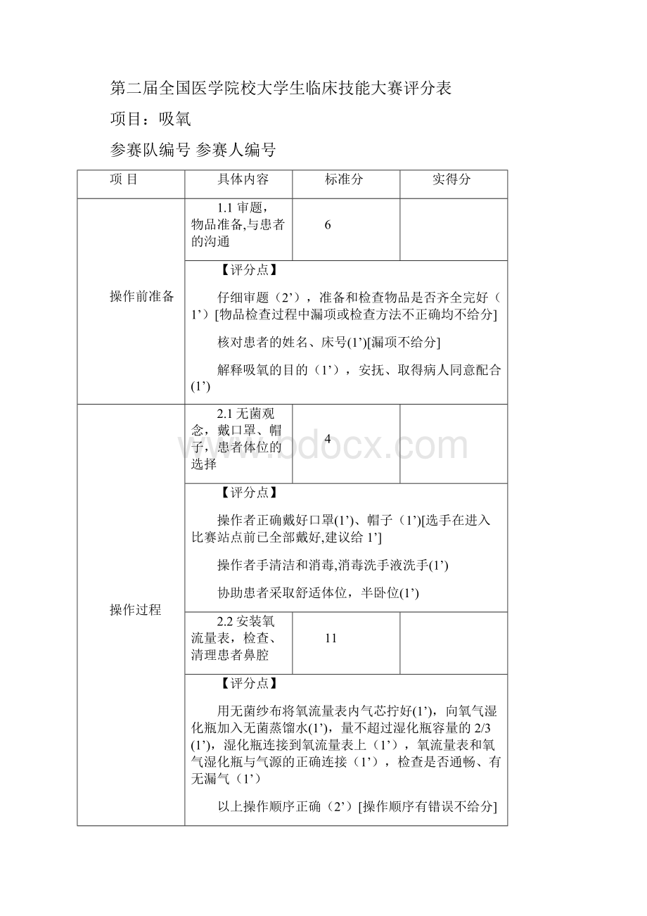 大学生临床技能大赛试题及评分表.docx_第2页