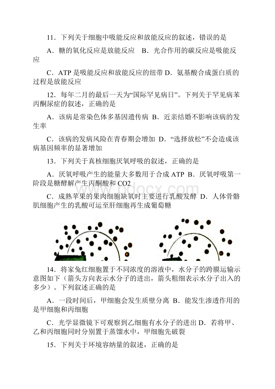 云南省昆明市黄冈实验学校学年高二下学期期末考试生物试题Word版含答案.docx_第3页