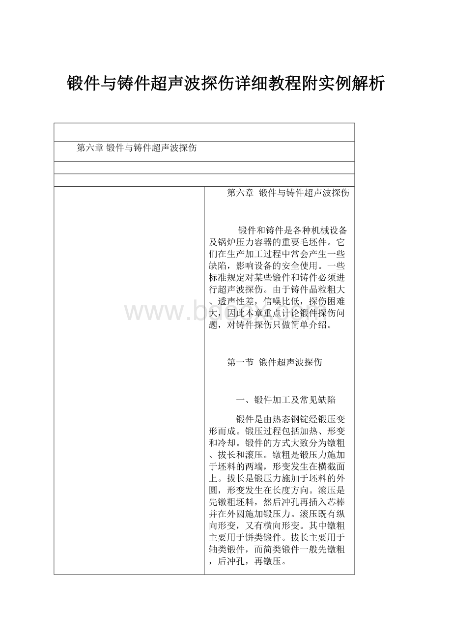 锻件与铸件超声波探伤详细教程附实例解析.docx