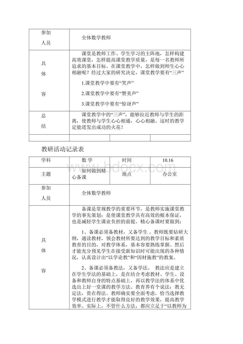 小学数学教研活动记录表.docx_第3页