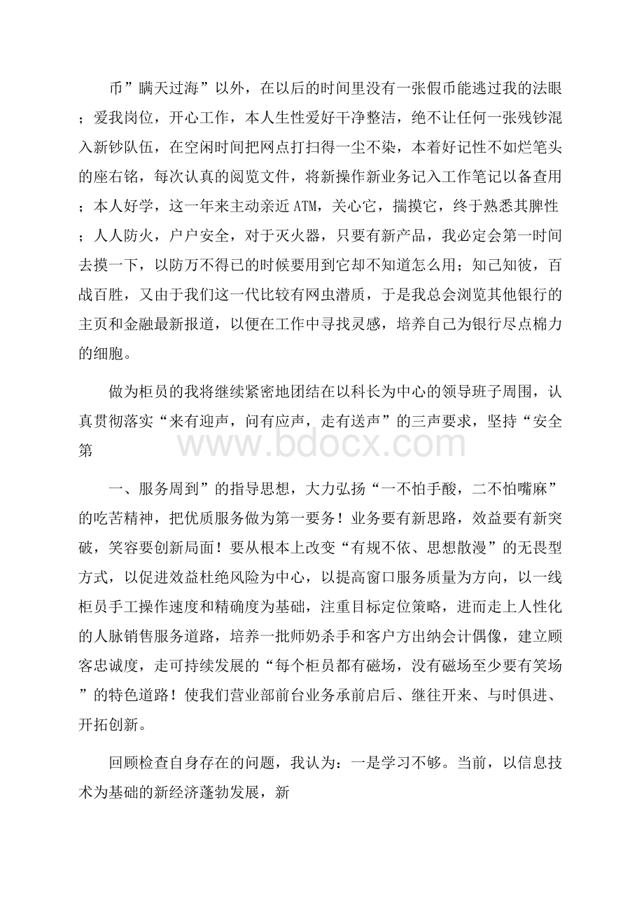 银行年终新员工个人工作总结(精选3篇).docx_第2页