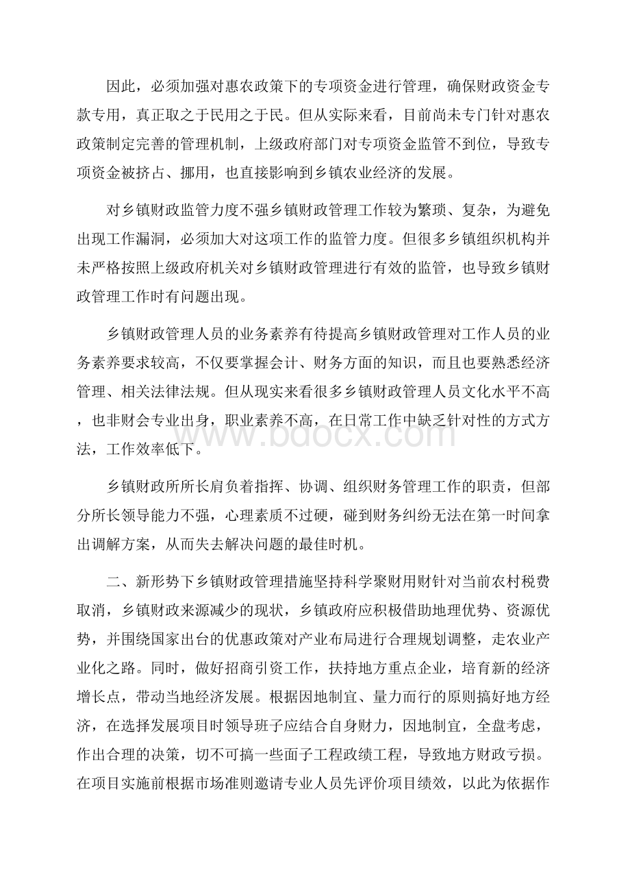 新形势下如何做好乡镇财政管理工作.docx_第2页