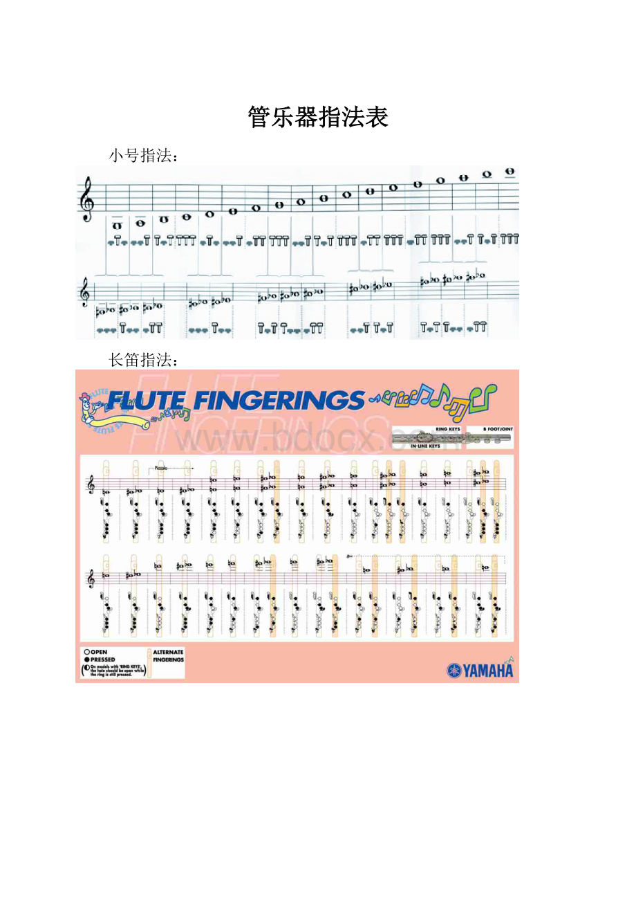 管乐器指法表.docx