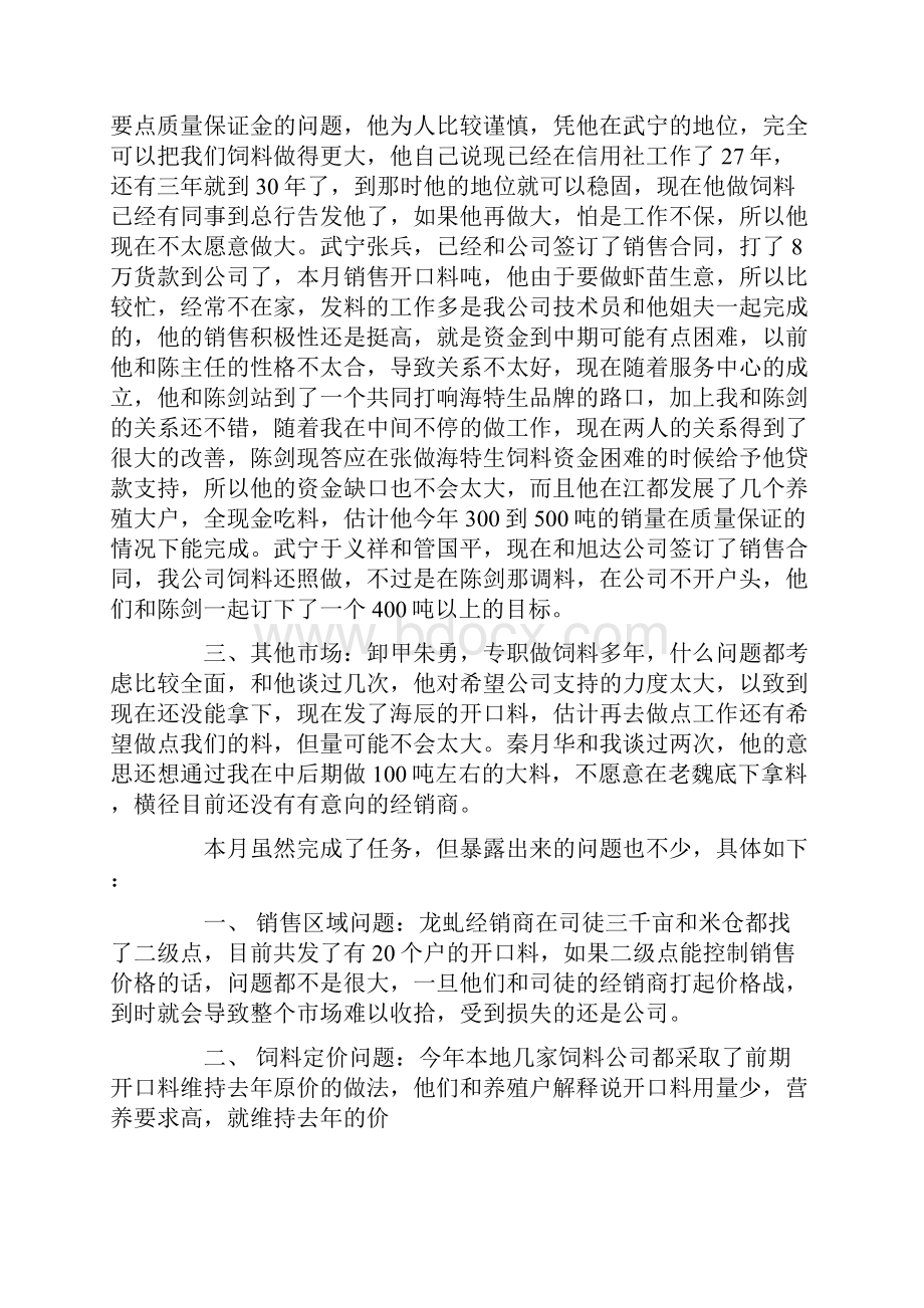 调料业务员周总结报告.docx_第3页