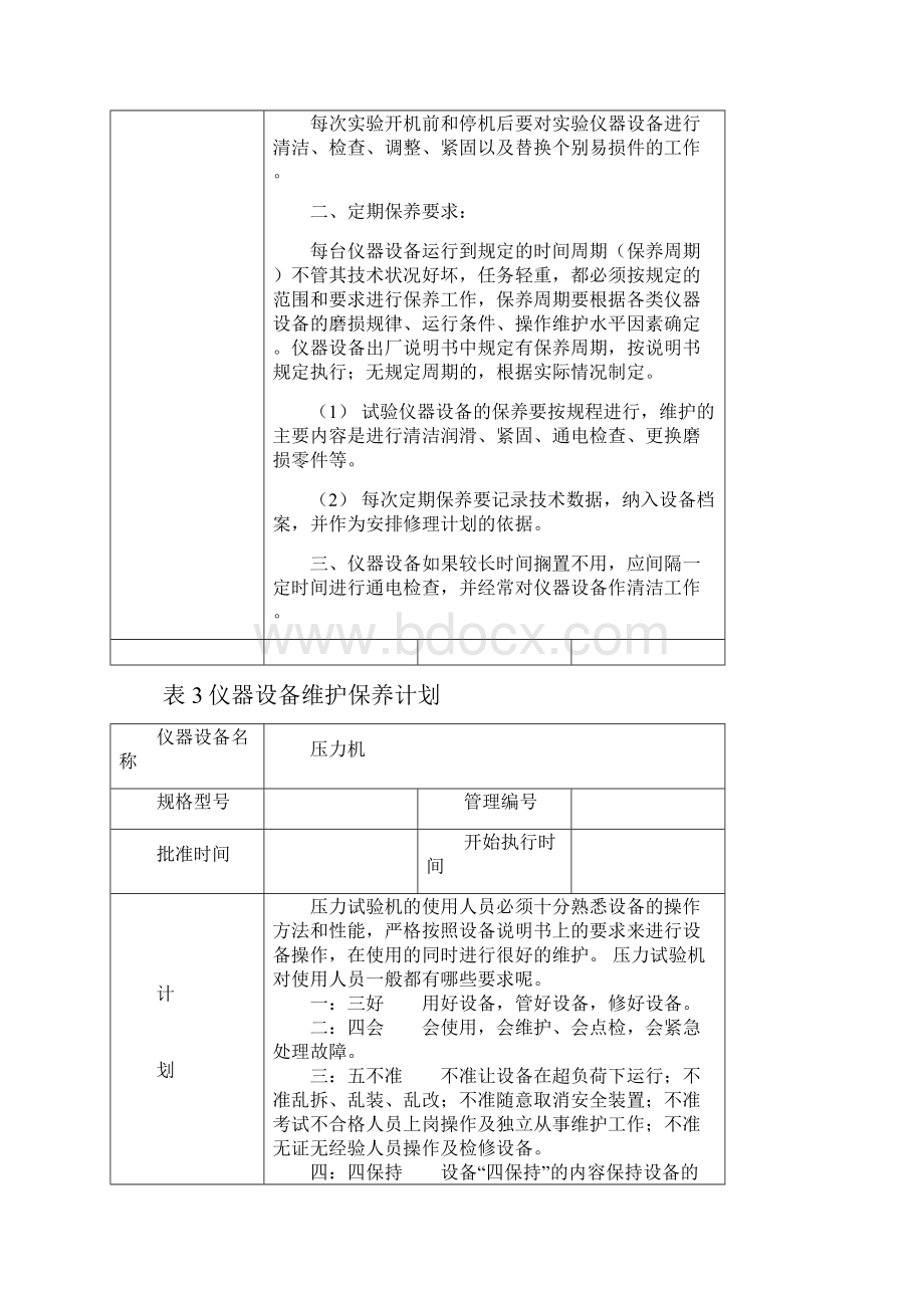 表3仪器设备保养计划.docx_第3页