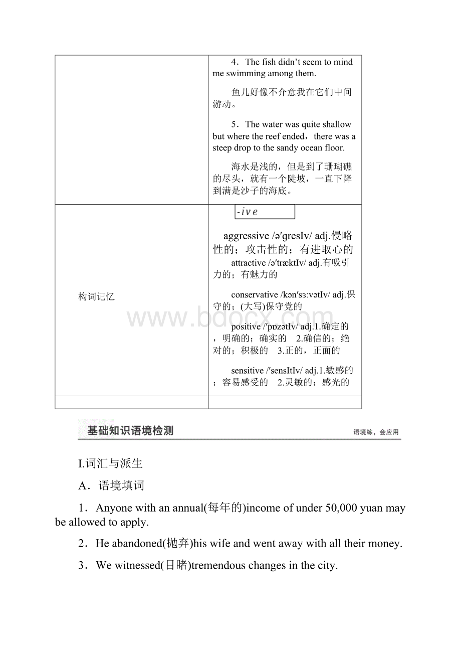 高考英语人教新课标一轮复习知识排查突破及精选练习附答案选修7U3.docx_第3页