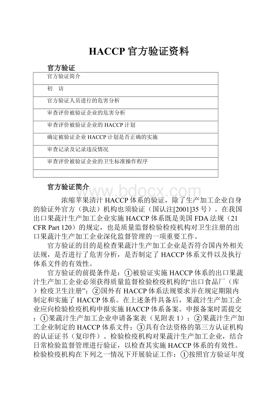 HACCP官方验证资料.docx_第1页