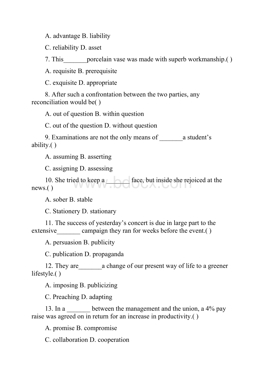 浙江省高等教育自学考试高级英语真题.docx_第2页