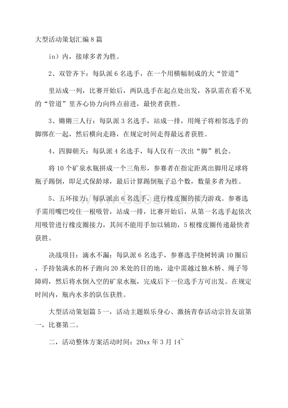 大型活动策划汇编8篇.docx