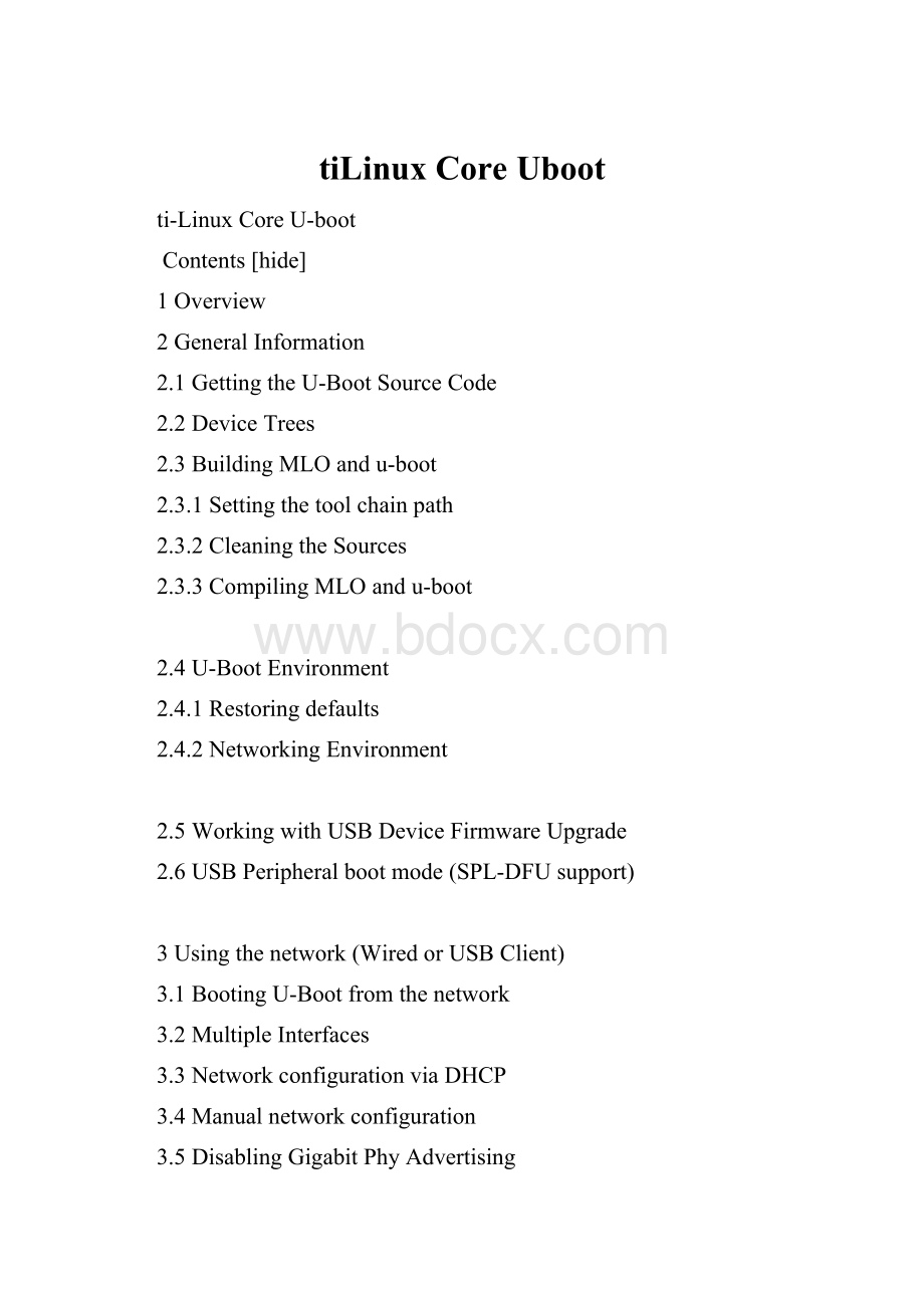 tiLinux Core Uboot.docx