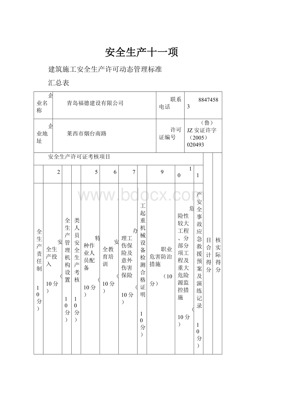 安全生产十一项.docx_第1页