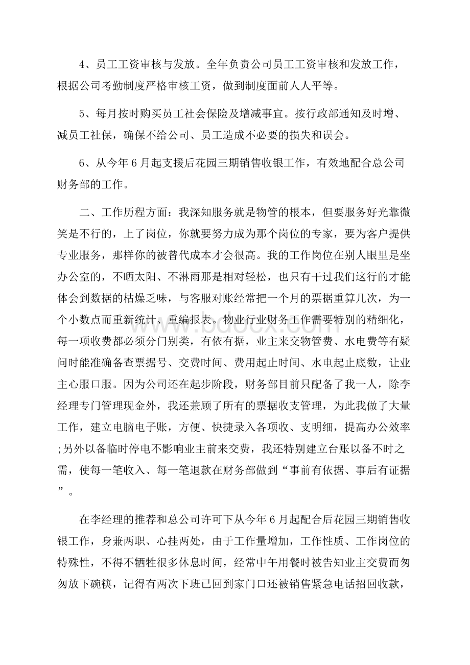 财务个人工作总结报告范本优秀篇.docx_第2页