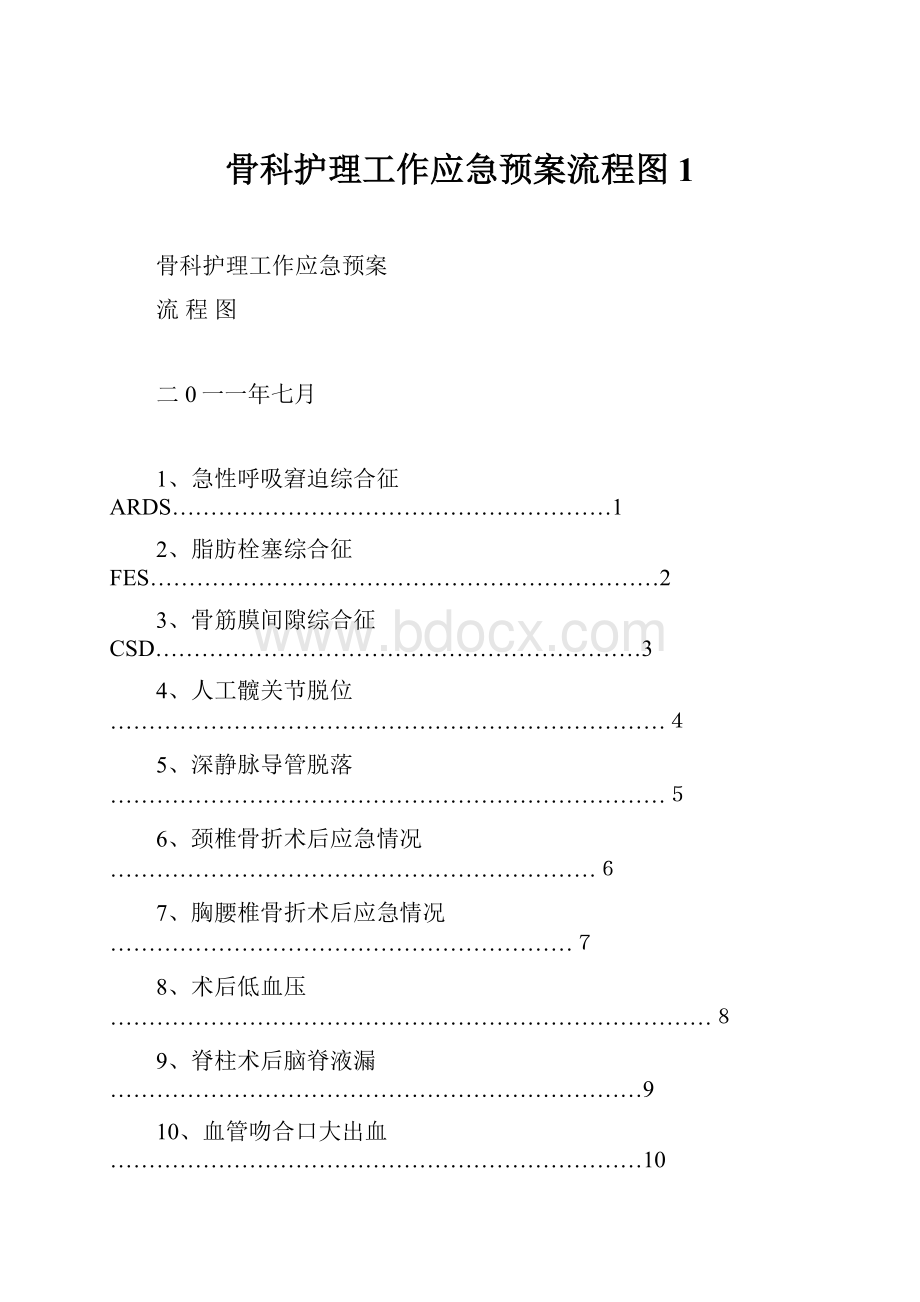 骨科护理工作应急预案流程图1.docx_第1页