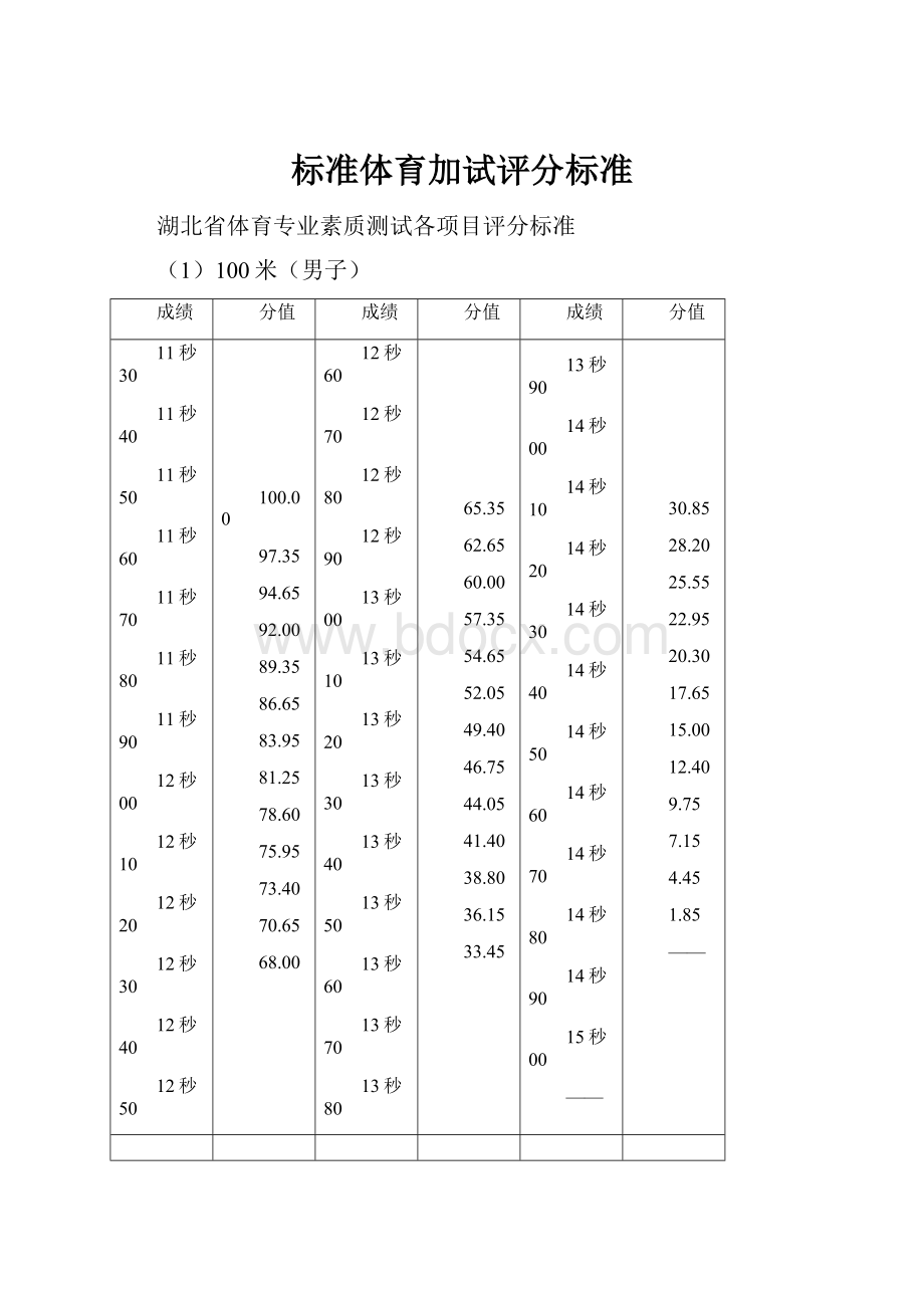 标准体育加试评分标准.docx_第1页