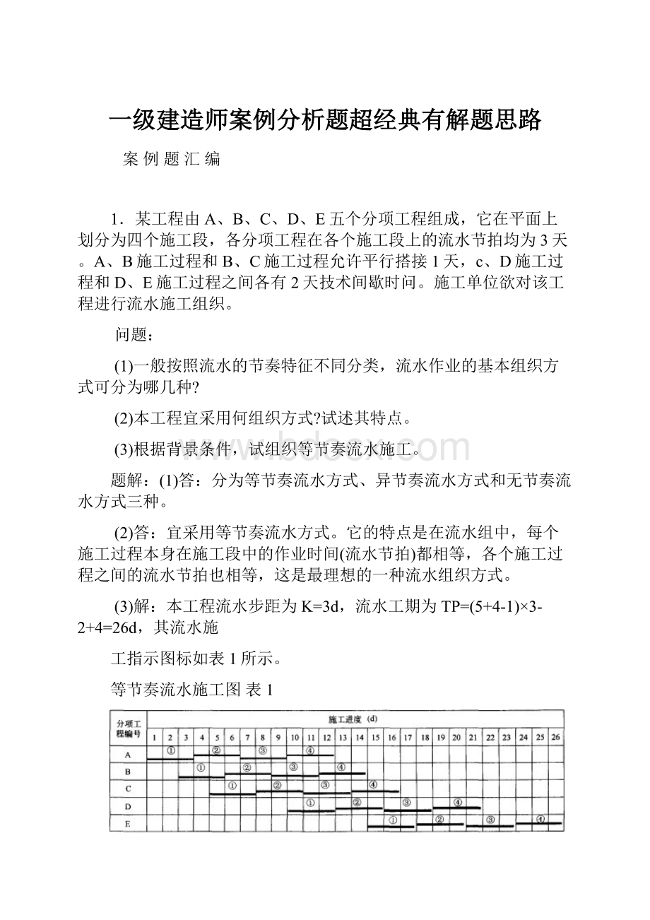 一级建造师案例分析题超经典有解题思路.docx