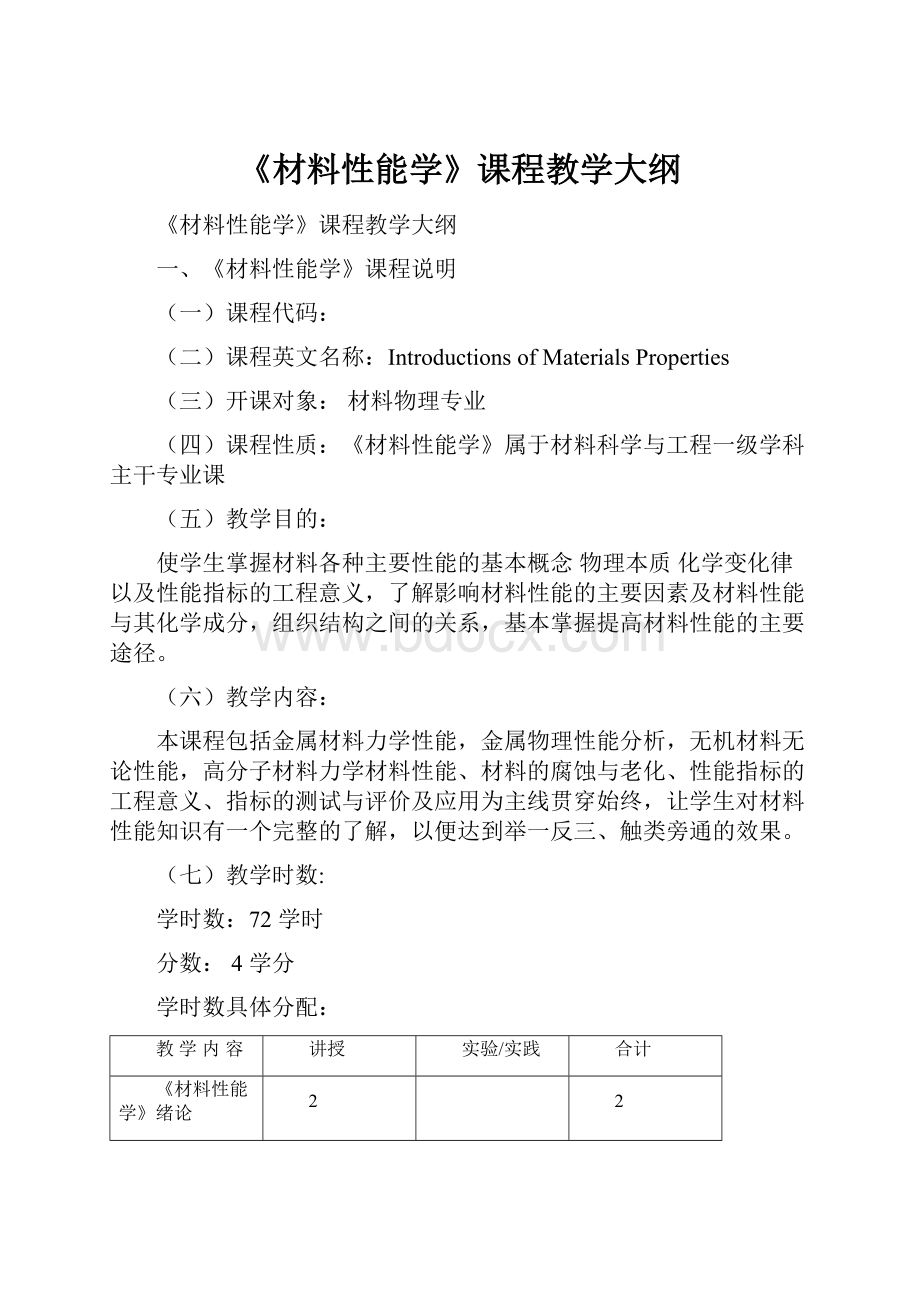 《材料性能学》课程教学大纲.docx_第1页