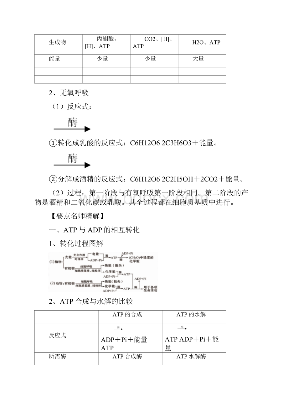 52 细胞的能量通货ATPATP的主要来源细胞呼要点.docx_第3页