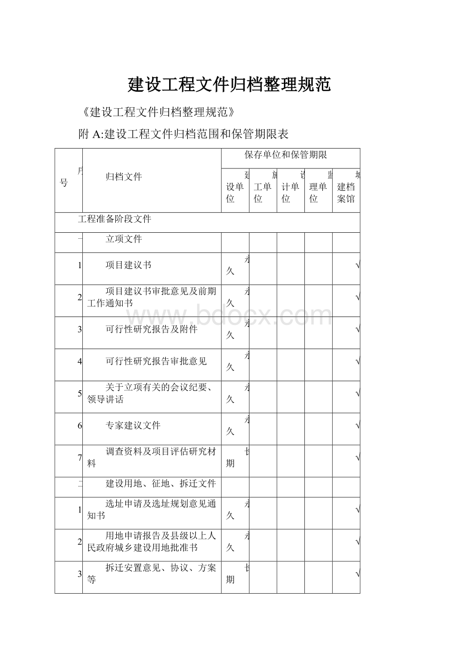 建设工程文件归档整理规范.docx