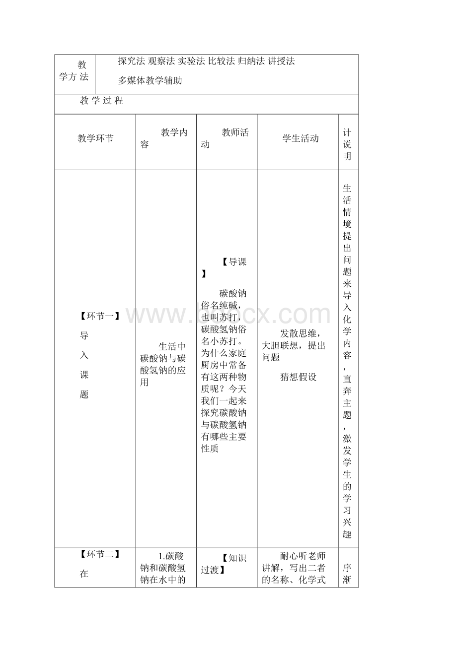 碳酸钠碳酸氢钠性质.docx_第3页