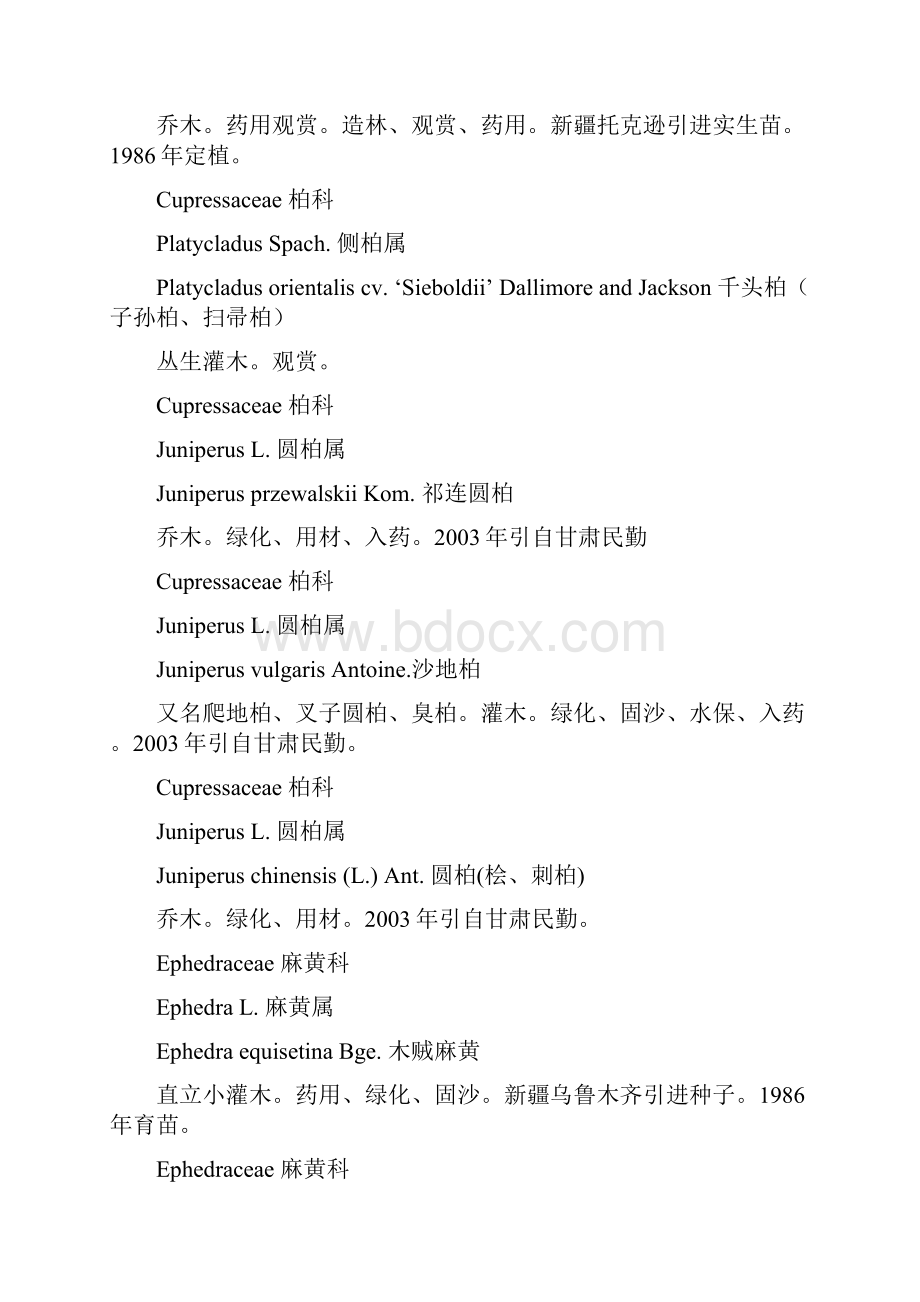 中国科学院吐鲁番沙漠植物园植物名录.docx_第2页