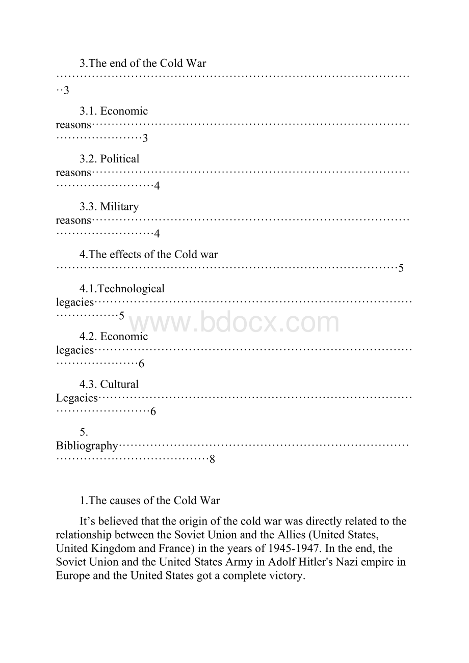 关于冷战的起因经过结果和影响论文.docx_第2页