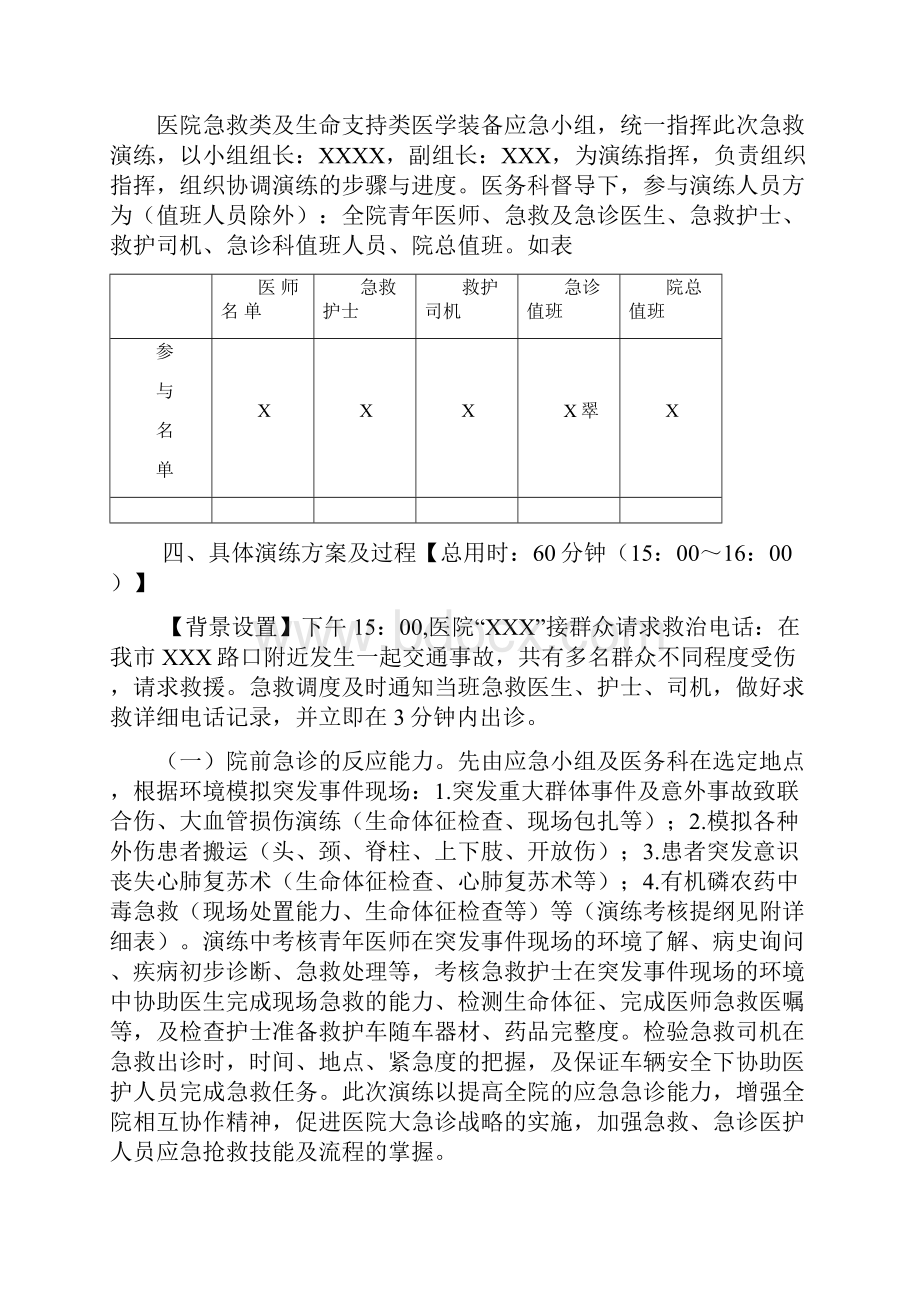 医院急救中心急救演练方案.docx_第2页