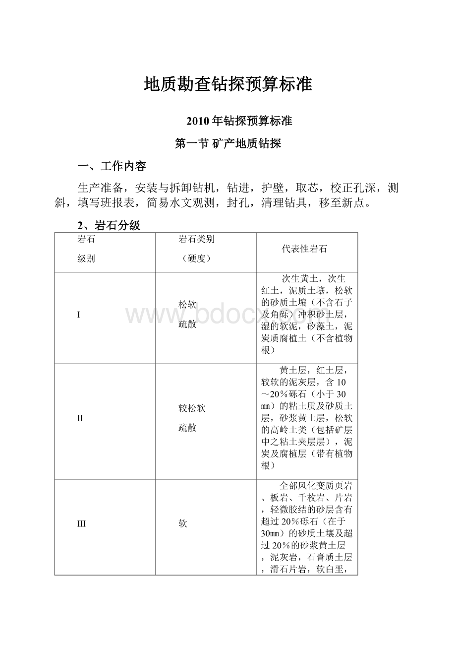 地质勘查钻探预算标准.docx_第1页