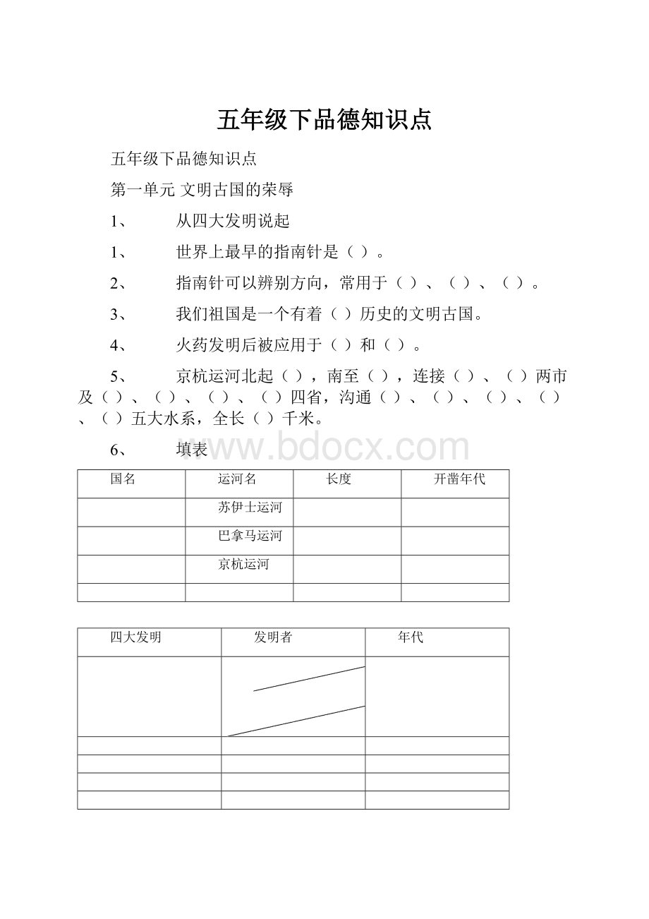 五年级下品德知识点.docx_第1页